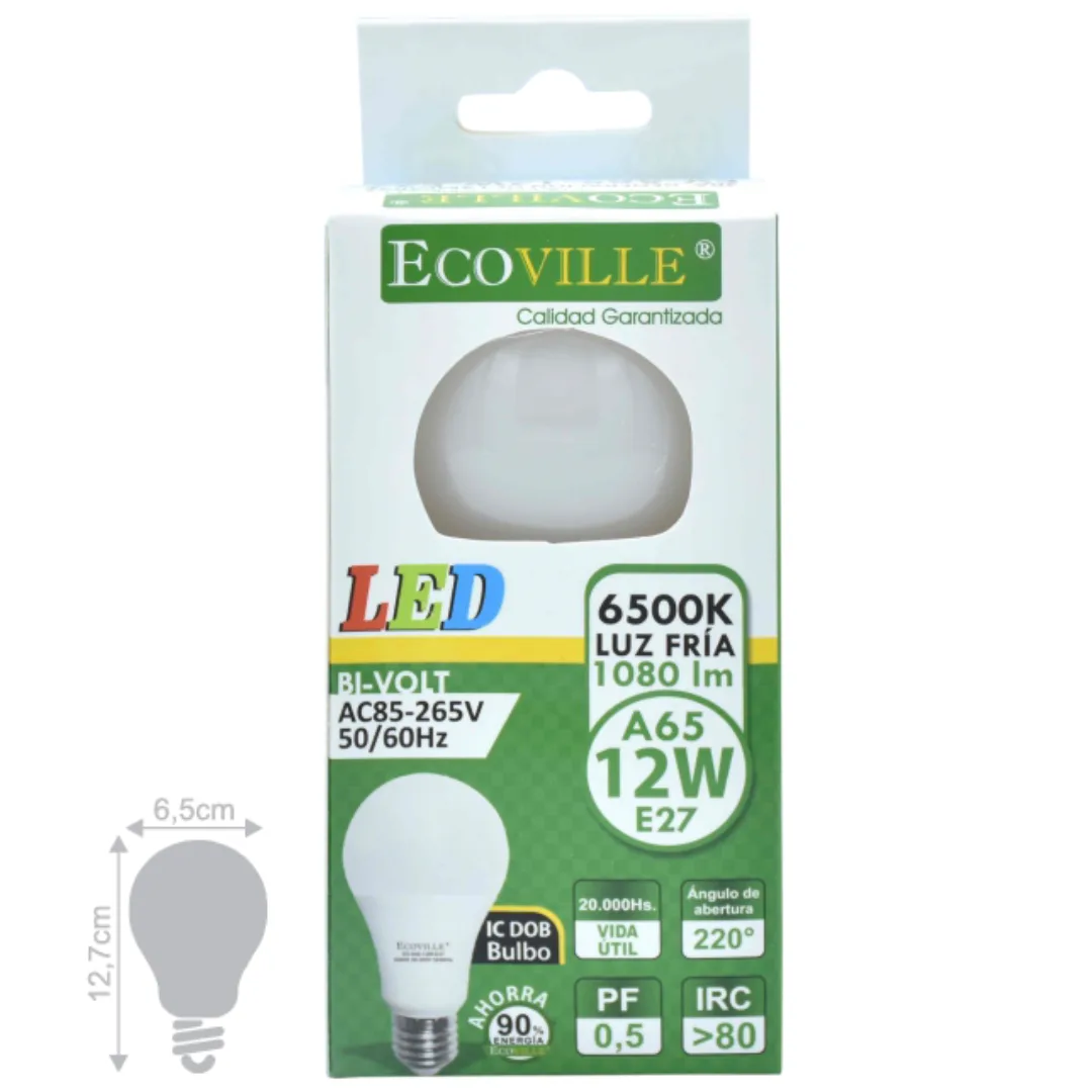 Lámpara Bulbo LED 12w E27 Ecoville