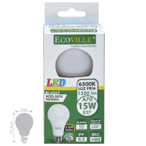 Lámpara Bulbo LED 15w E27 Ecoville