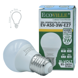 Lámpara Bulbo LED 3w E27 Ecoville