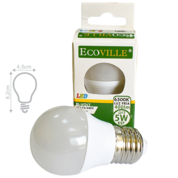 Lámpara Bulbo LED Tipo Gota 5w E27 Ecoville