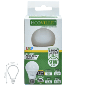 Lámpara Bulbo LED 9w E27 Ecoville