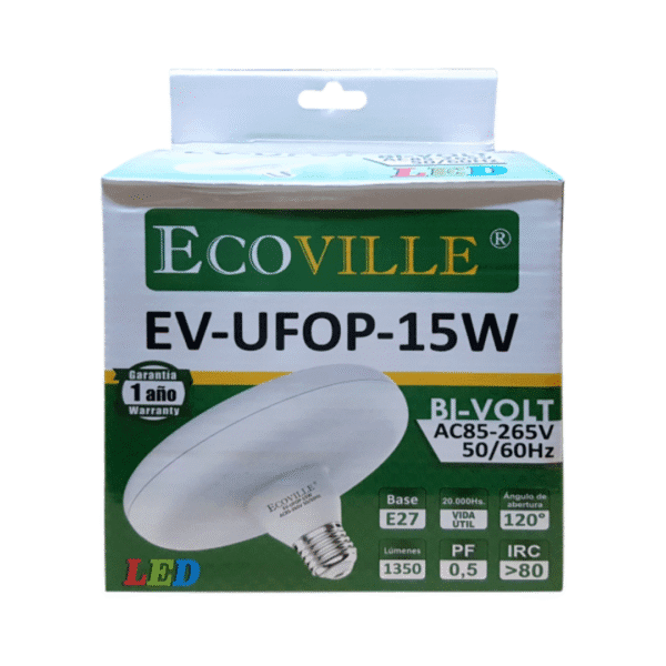 Lámpara LED Tipo UFO 15W Ecoville